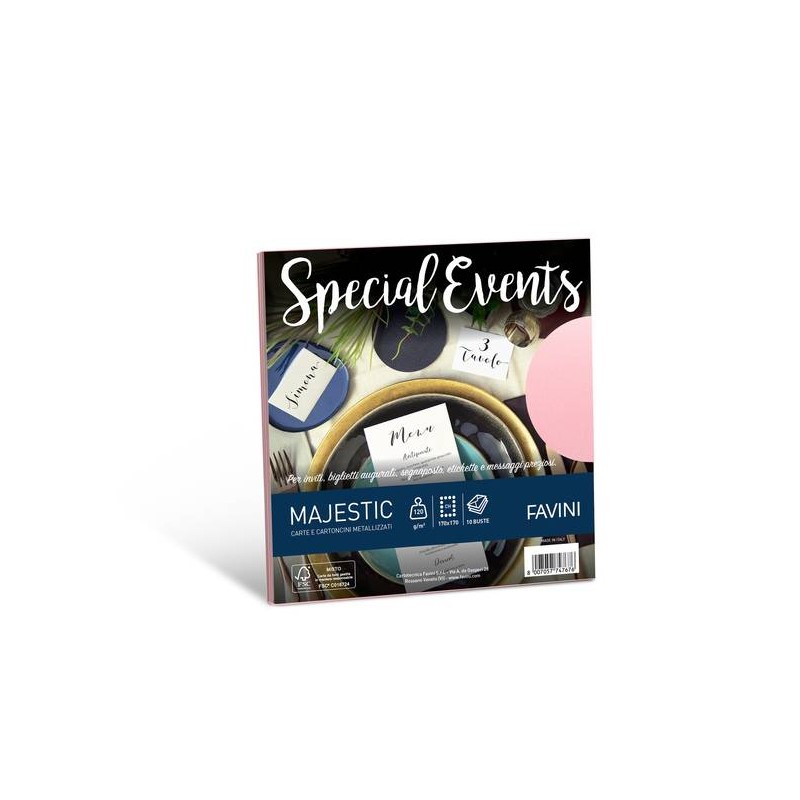 BUSTE 17x17 SPECIAL EVENTS 120gr 05 PINK 10pz