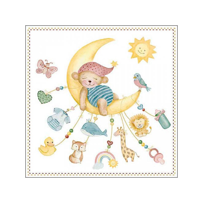 TOVAGLIOLI 33x33 SLEEPY TEDDY BEAR 20pz