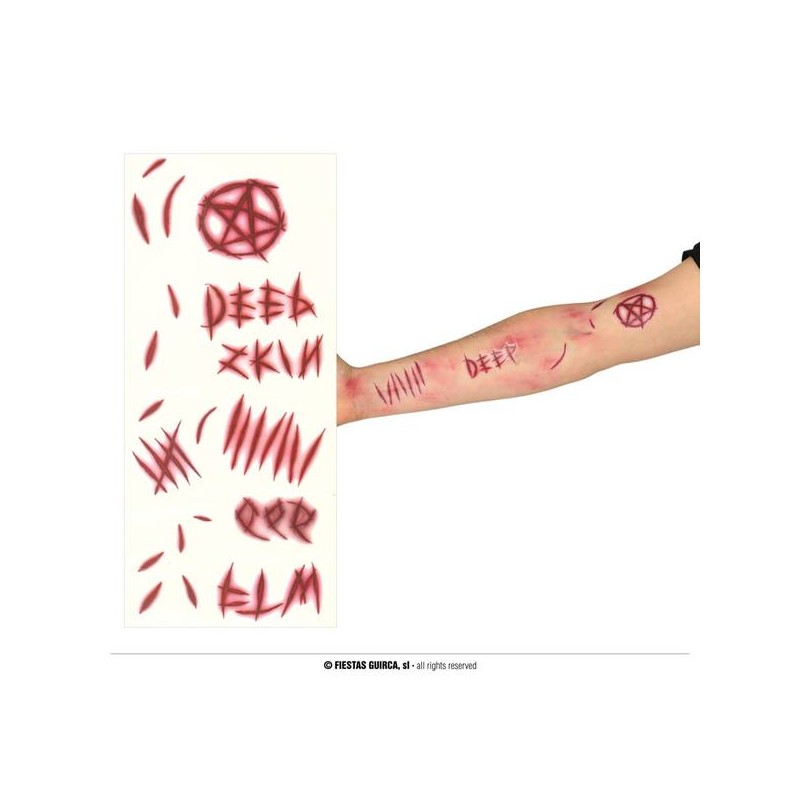 TATUAGGI CICATRICE DEMONIO FACCIA