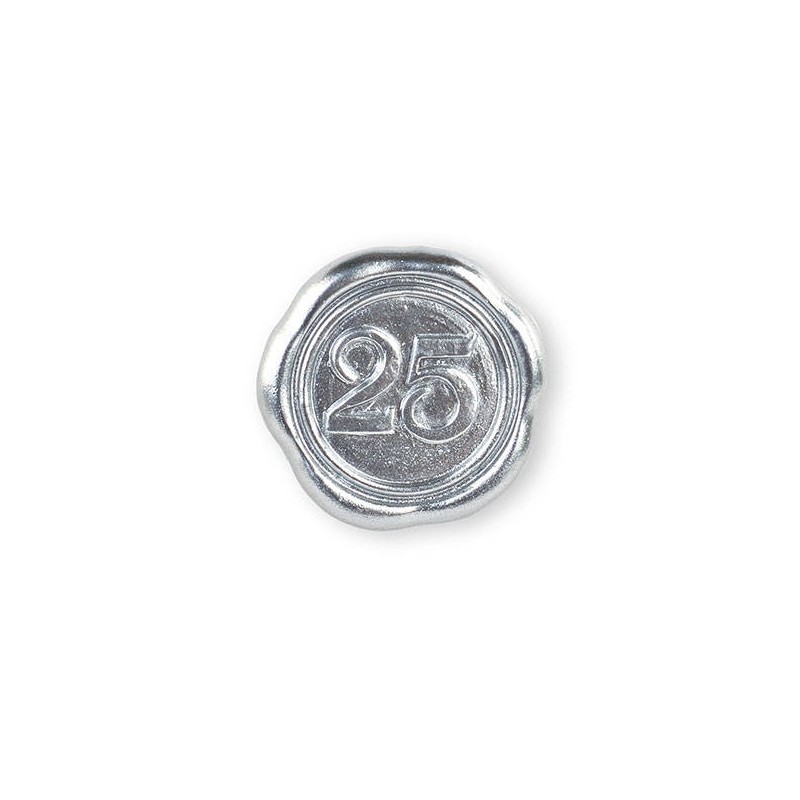 CERALACCA ARGENTO N.25 ADESIVA Ø3,5cm 12pz