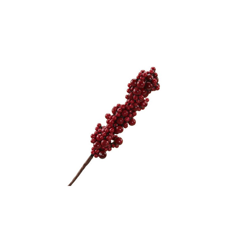 RAMO BACCHE BERRY STEMS RED 17cm 12pz