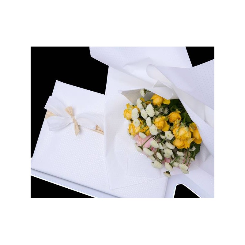 BOBINA PPL PERLATO H.100x25mt DOTS NACRè PEARLY BIANCO 40my