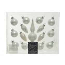 SOGGETTI VETRO DA APPENDERE ASS.TI 15pz ARGENTO