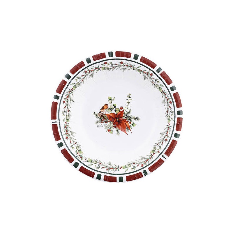 PIATTI FONDI 24cm CHRISTAMS EVE 8pz