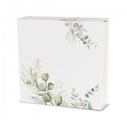 SCATOLA FIAMMIFERO QUADRATA C/DIVISORE 2 SCOMPARTI 8x8x2cm EUCALIPTO 10pz