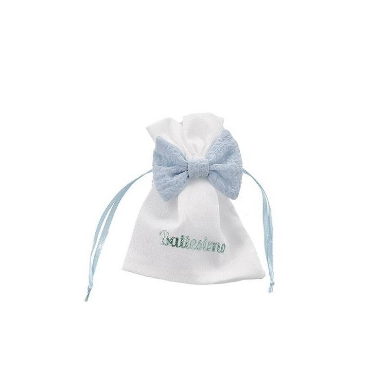 SACCHETTI BATTESIMO CON FIOCCO BOY 12pz
