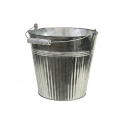 SECCHIELLO TONDO LATTA MANICO METALLO Ø24x22cm