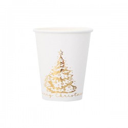 BICCHIERI 200cc MERRY CHRISTMAS TREE 8pz