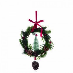 GHIRLANDA CORONA ALBERO E PIGNA Ø40cm