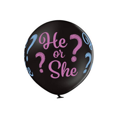 PALLONE MONGOLFIERA LATTICE HE or SHE 24 ø60cm