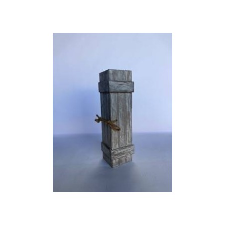 SCATOLA BOTTIGLIA LEGNO 11x10x37cm WHITE WASH