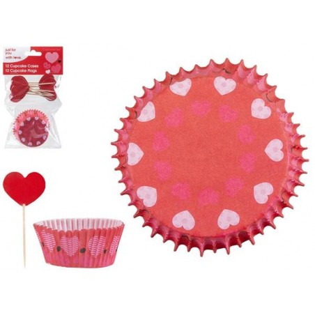 SET CUPCAKE PIROTTINO E PICK 12pz