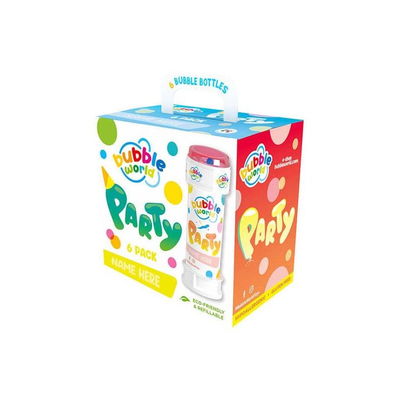 PARTY PACK BOLLE DI SAPONE BUBBLE 6pz
