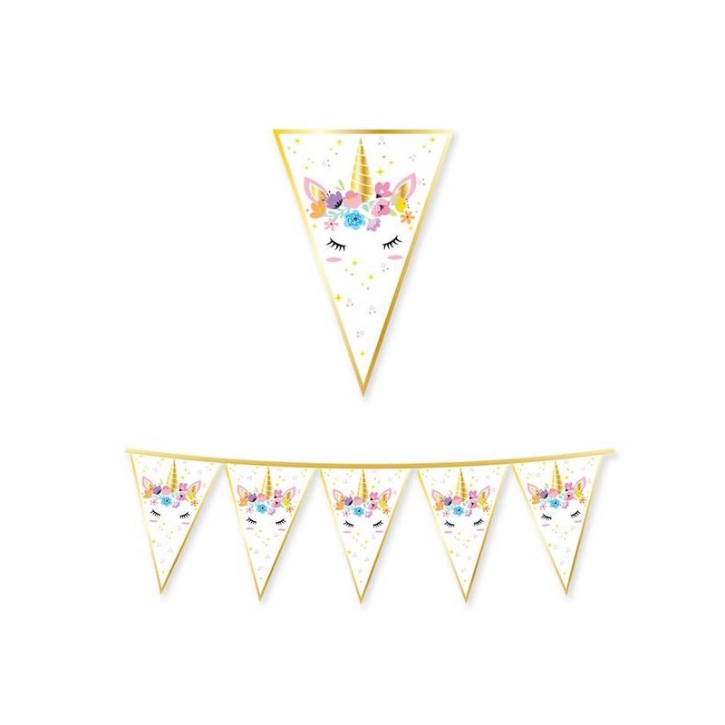 FESTONE BANDIERINE IN CARTA UNICORNO 3mt