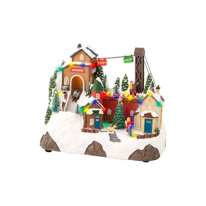 VILLAGGIO POLYRESINA SKI SLOPES 17,5x29,5xh24cm