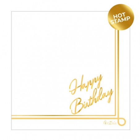 TOVAGLIOLI 33x33 HAPPY BIRTHDAY GOLD 16pz