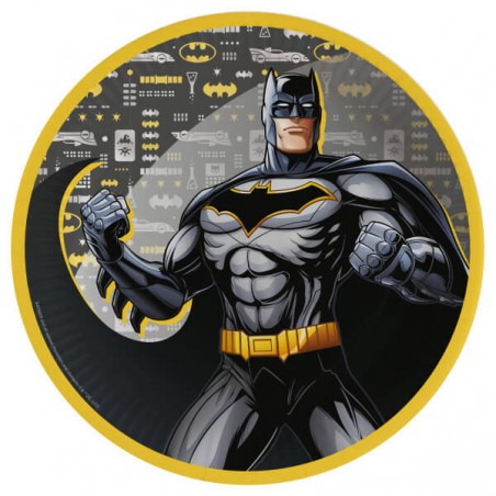 PIATTI PIANI CARTA ø23cm BATMAN 8pz -BF