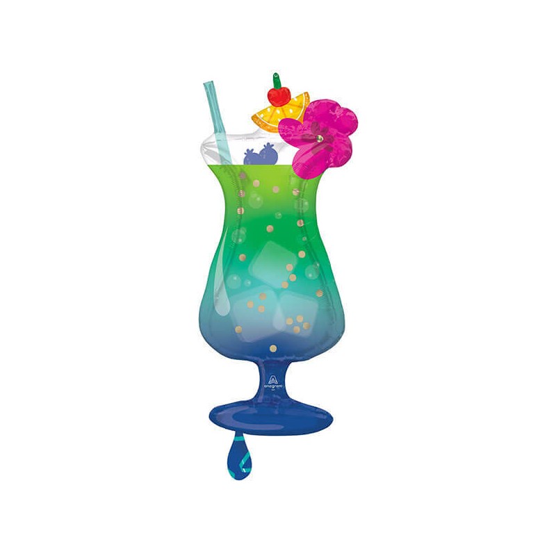 PALLONE MYLAR S/SHAPE COCKTAIL TROPICALE 40x93cm