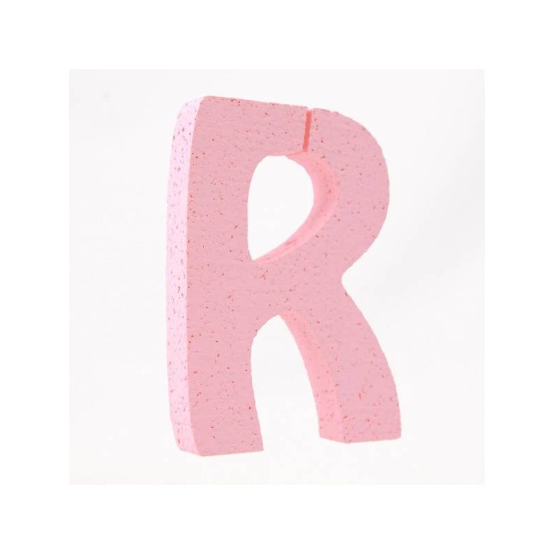 LETTERA POLISTIROLO PASTELLO mm120x90 R ROSA PASTELLO