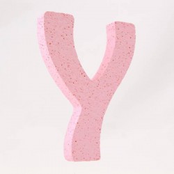 LETTERA POLISTIROLO PASTELLO mm120x90 Y ROSA PASTELLO