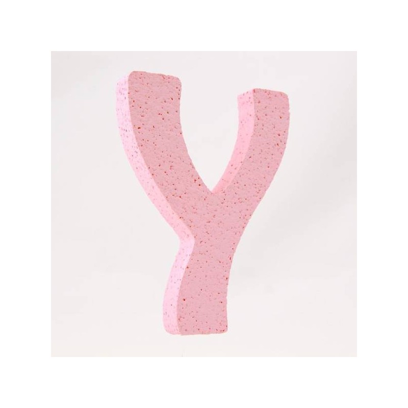 LETTERA POLISTIROLO PASTELLO mm120x90 Y ROSA PASTELLO
