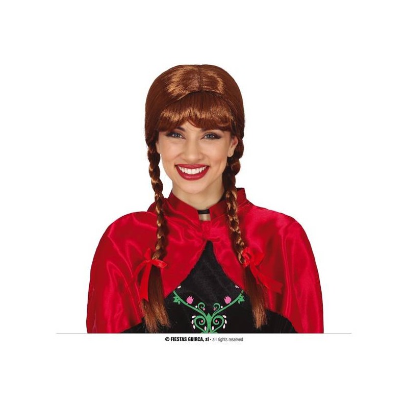 PARRUCCA CASTANA CON TRECCE