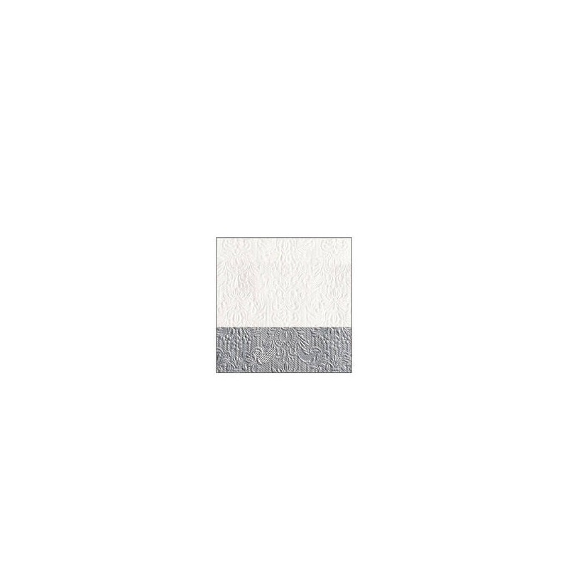 TOVAGLIOLI 25x25cm ELEGANCE DIP SILVER 15pz