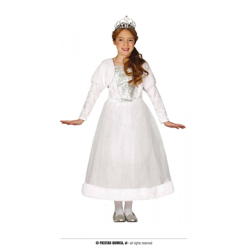 COSTUME PRINCIPESSA BIANCA 7 - 9 ANNI