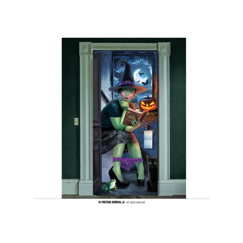 DECORAZIONE PORTA STREGA SORPRESA 80x180cm