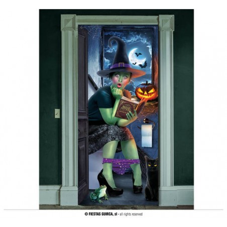DECORAZIONE PORTA STREGA SORPRESA 80x180cm