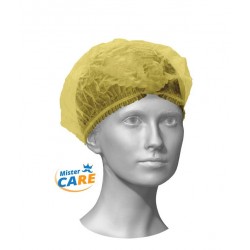 Mr.Care - CUFFIA COPRICAPO PLISSè SAFE CAP GIALLO 100pz