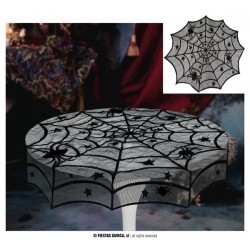 TOVAGLIA TONDA RICAMATA 100cm RAGNATELA