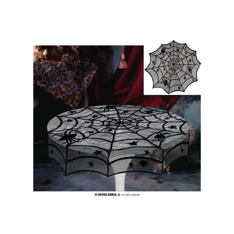 TOVAGLIA TONDA RICAMATA 100cm RAGNATELA