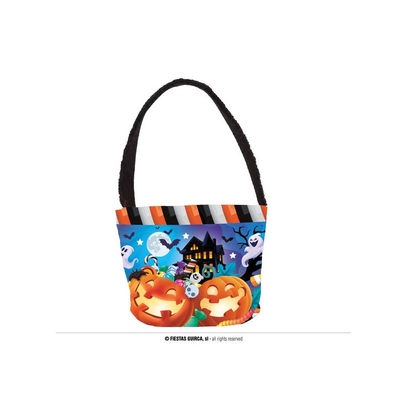 CESTINO 30x15cm ZUCCHE E FANTASMI MULTICOLORE