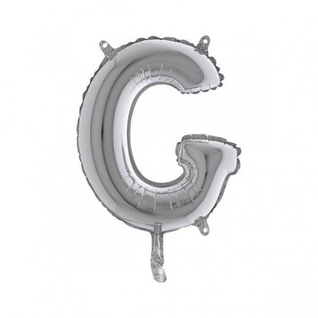 LETTERA G MYLAR SILVER 14 36cm