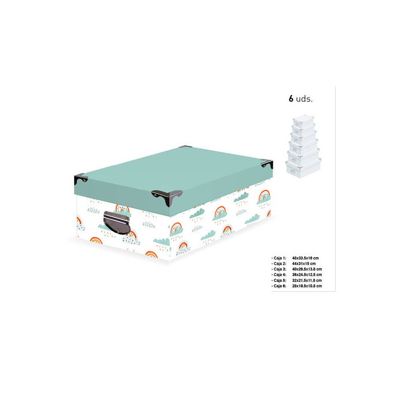 SCATOLA RETTANGOLARE ANGOLO METAL BABY 1/6 48x33,5x16cm