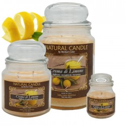 NATURE CANDLE 380gr GIARA 100% CERA VEGETALE CREMA LIMONE