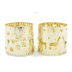 PORTA T-LIGHT XMAS ORO