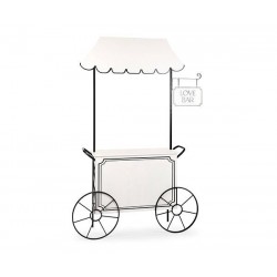 CARRETTO METALLO BIANCO/NERO 150x39x215cm