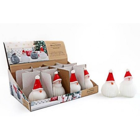 CANDELA PUPAZZO DI NEVE 6,5x9,5cm 1pz