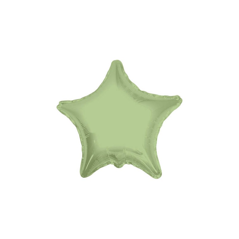 PALLONE MYLAR STELLA VERDE OLIVA ø45cm
