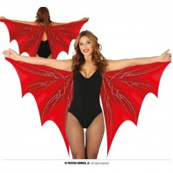 ALI DI PIPISTRELLO IN TESSUTO 170x80cm ROSSE