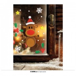 DECORAZIONE IN GEL RENNA 20x25cm