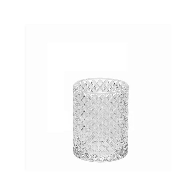 CILINDRO VETRO DIAMANTE H.15cm ø10cm CIL-H150