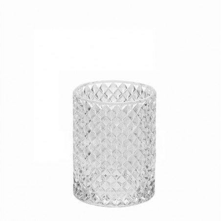 CILINDRO VETRO DIAMANTE H.15cm ø10cm CIL-H150