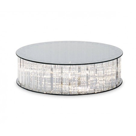 ALZATA VETRO C/LED ø35x10cm