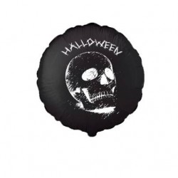 PALLONE MYLAR TESCHIO TONDO HALLOWEEN 18