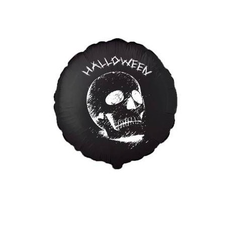 PALLONE MYLAR TESCHIO TONDO HALLOWEEN 18