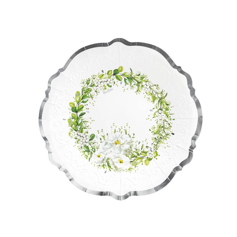 PIATTI LIBERTY 27cm WEDDING IN GREEN 8pz