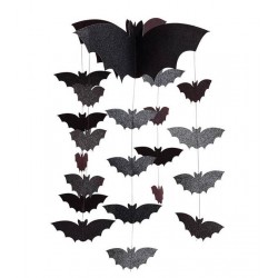 DECORAZIONE DA APPENDERE PIPISTRELLI GLITTER